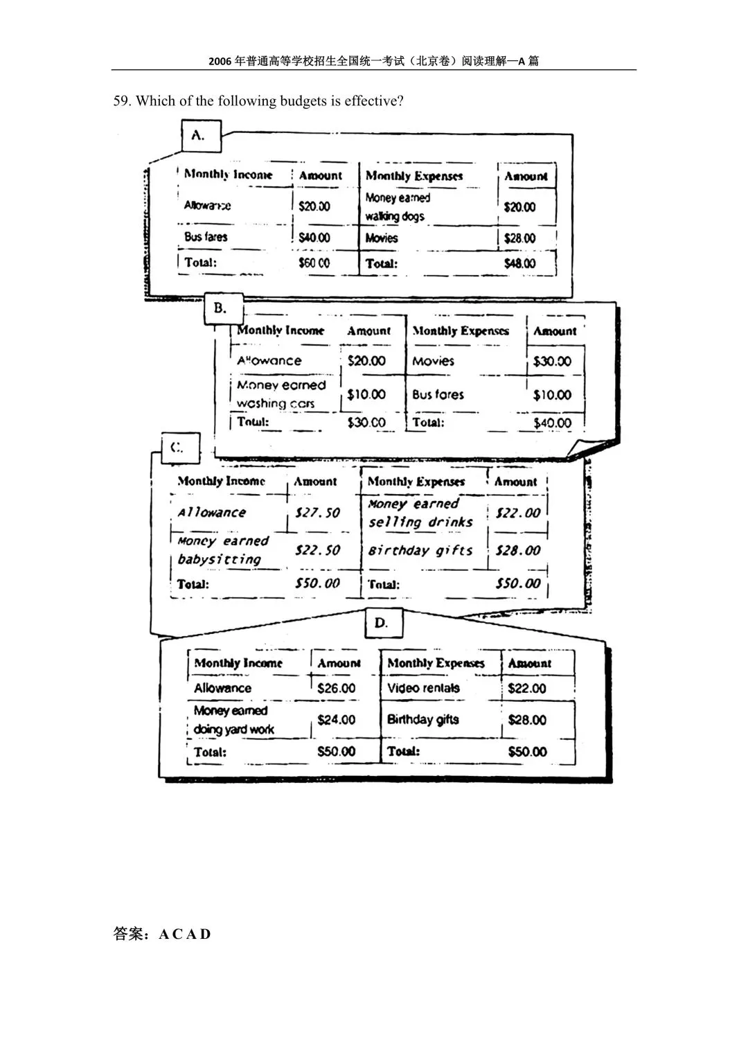 高中英语阅读理解——每日一题(历年高考真题) 第2张