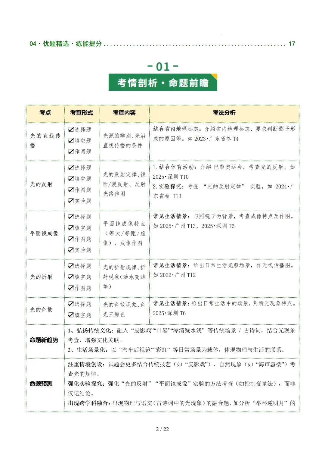 2026中考物理满分备考系列——【光现象】(超详细源文档) 第2张