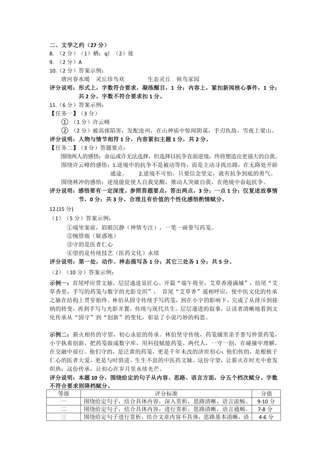 【语文】大同市2026年初中学业水平模拟考试 第12张