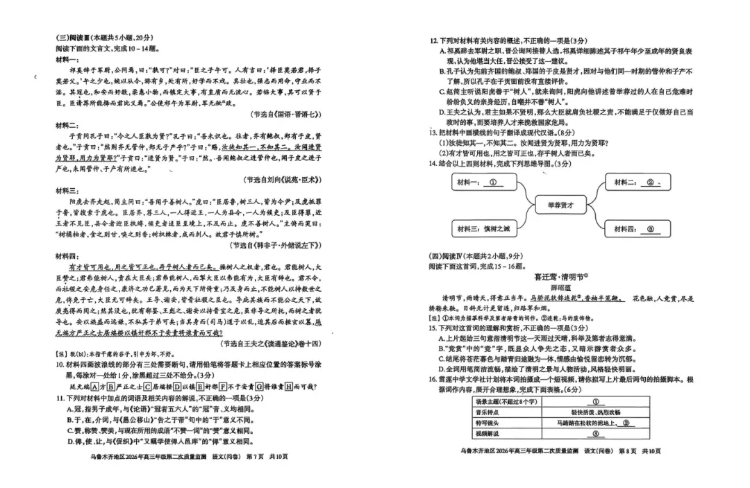 【总第70期】乌鲁木齐二模试卷研习系列——文言文分析 第14张
