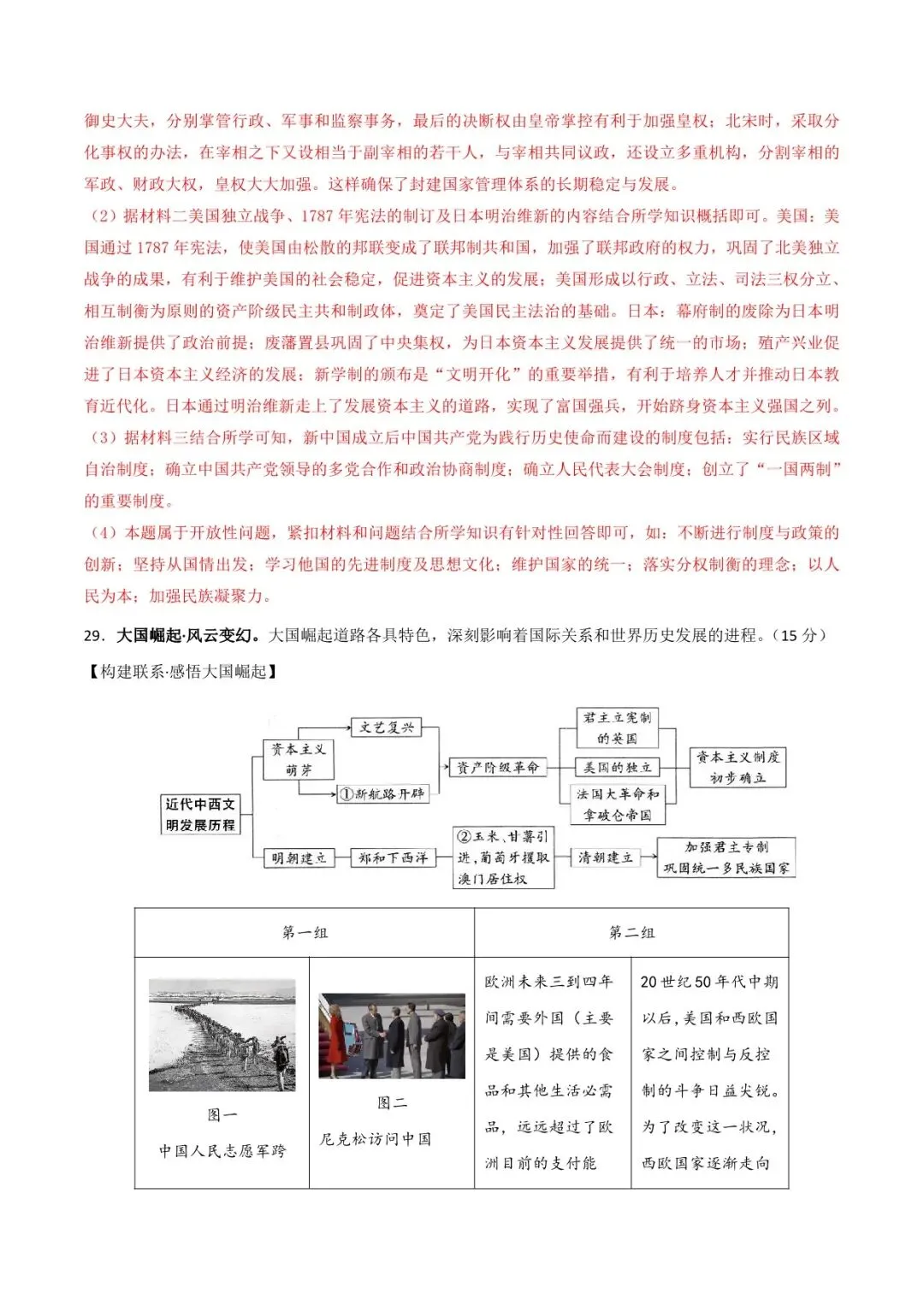 2026 历史中考第一次模拟考试测试卷(附答案解析),电子版可打印! 第22张