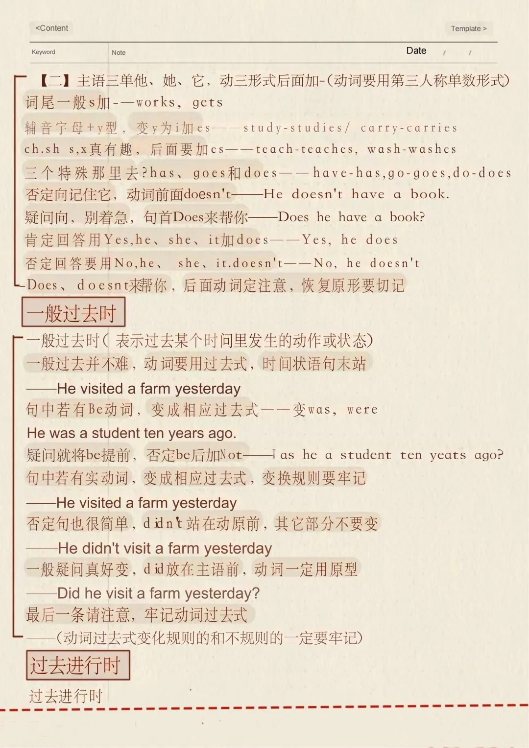 中考英语51条语法顺口溜 第4张