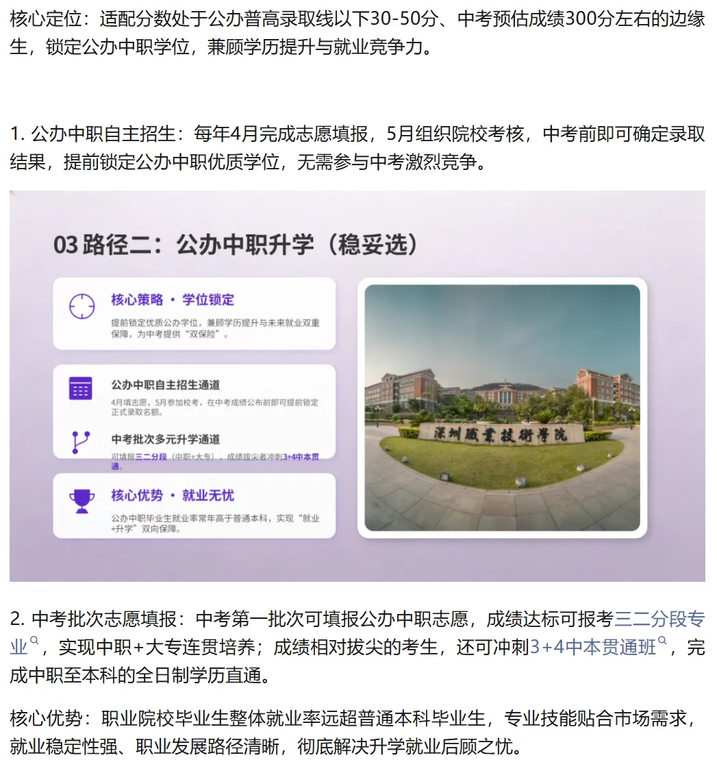 深圳中考边缘生 | 2026年五大精准升学规划!建议家长收藏! 第4张