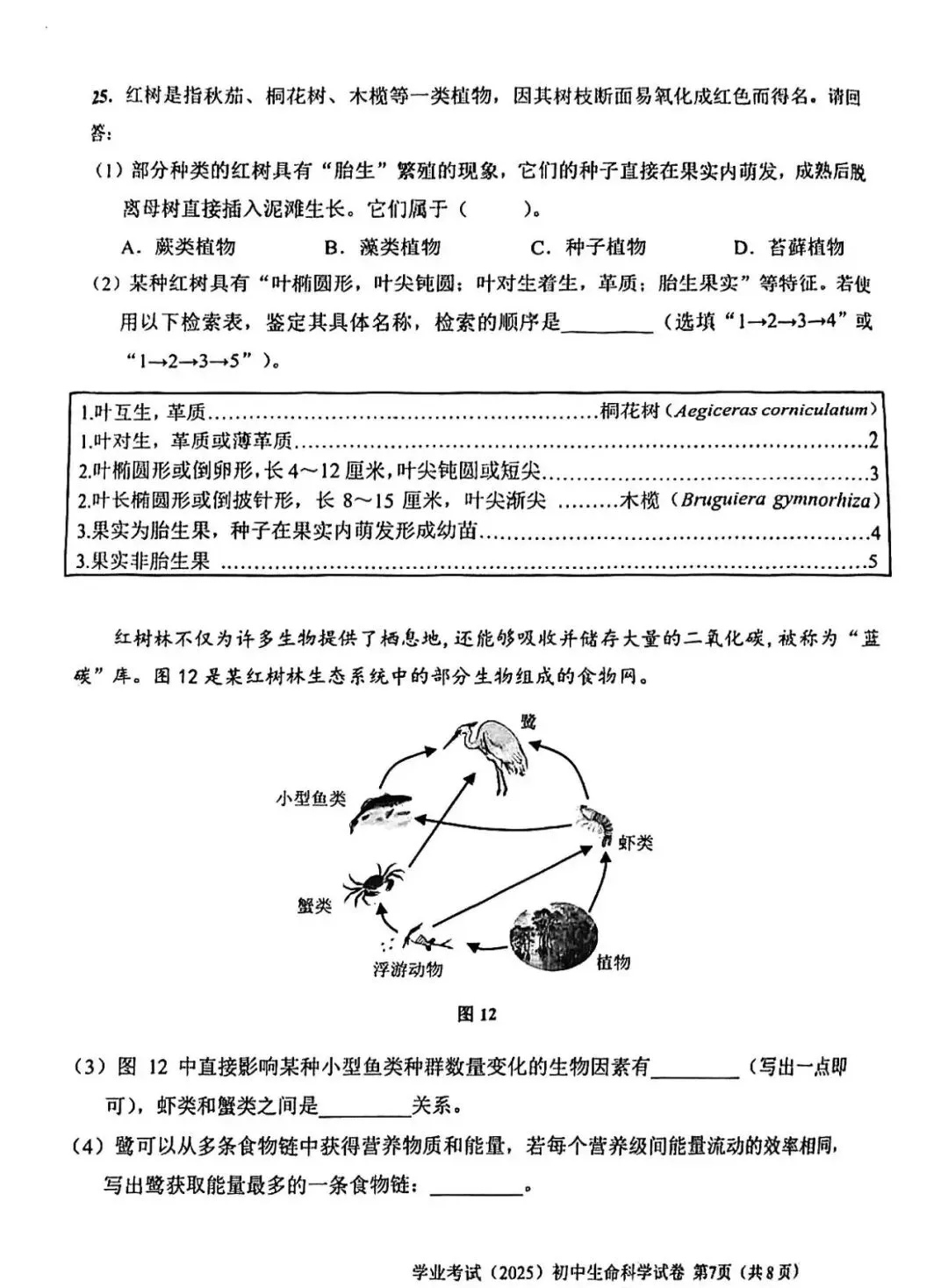 4月17日生命科学会考!来刷刷前3年的真题卷! 第8张 4月17日生命科学会考!来刷刷前3年的真题卷! 第8张