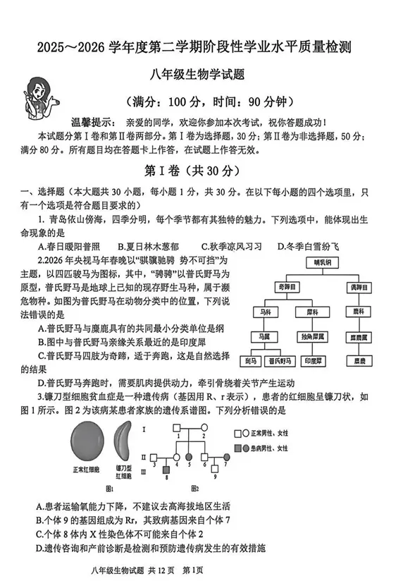 2026年市南区中考一模真题汇总! 第27张