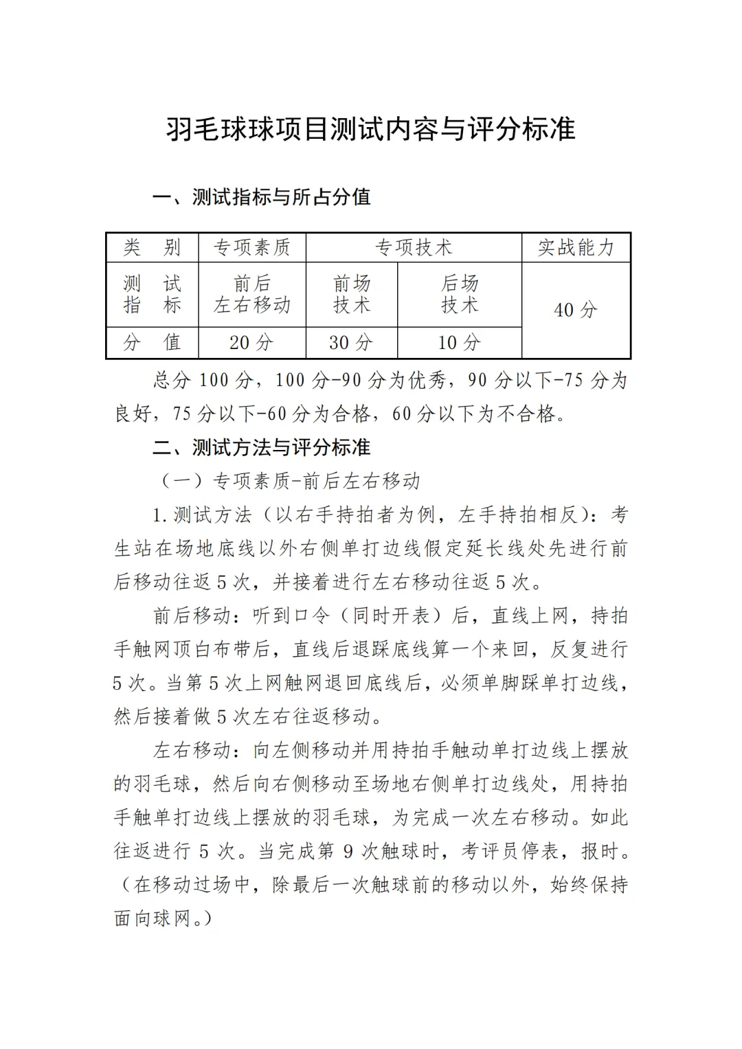 时间定了!2026年天津中考体育特长生专测评分标准! 第18张