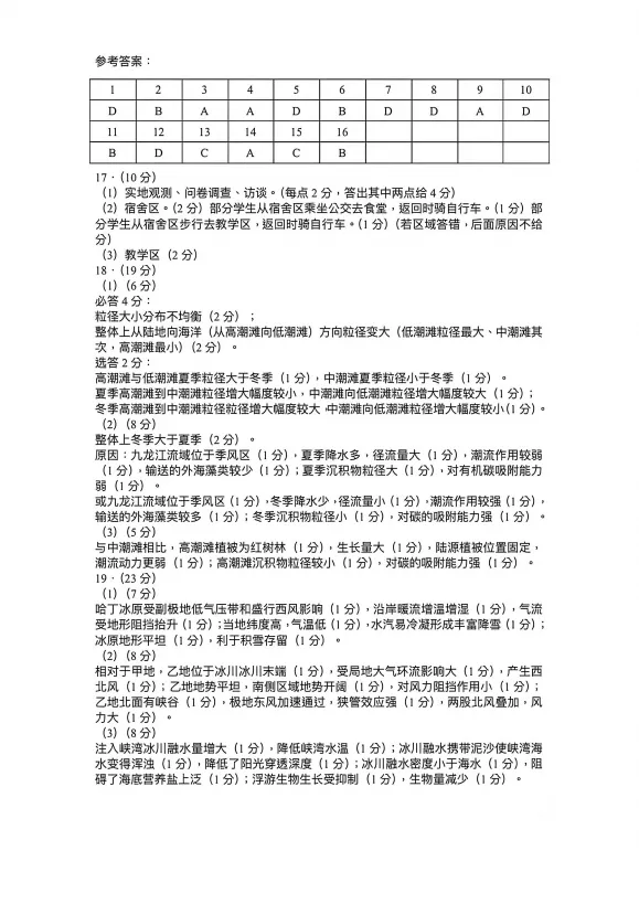 【免费领】福建高三省质检全科试卷+答案(含评分细则) 第13张