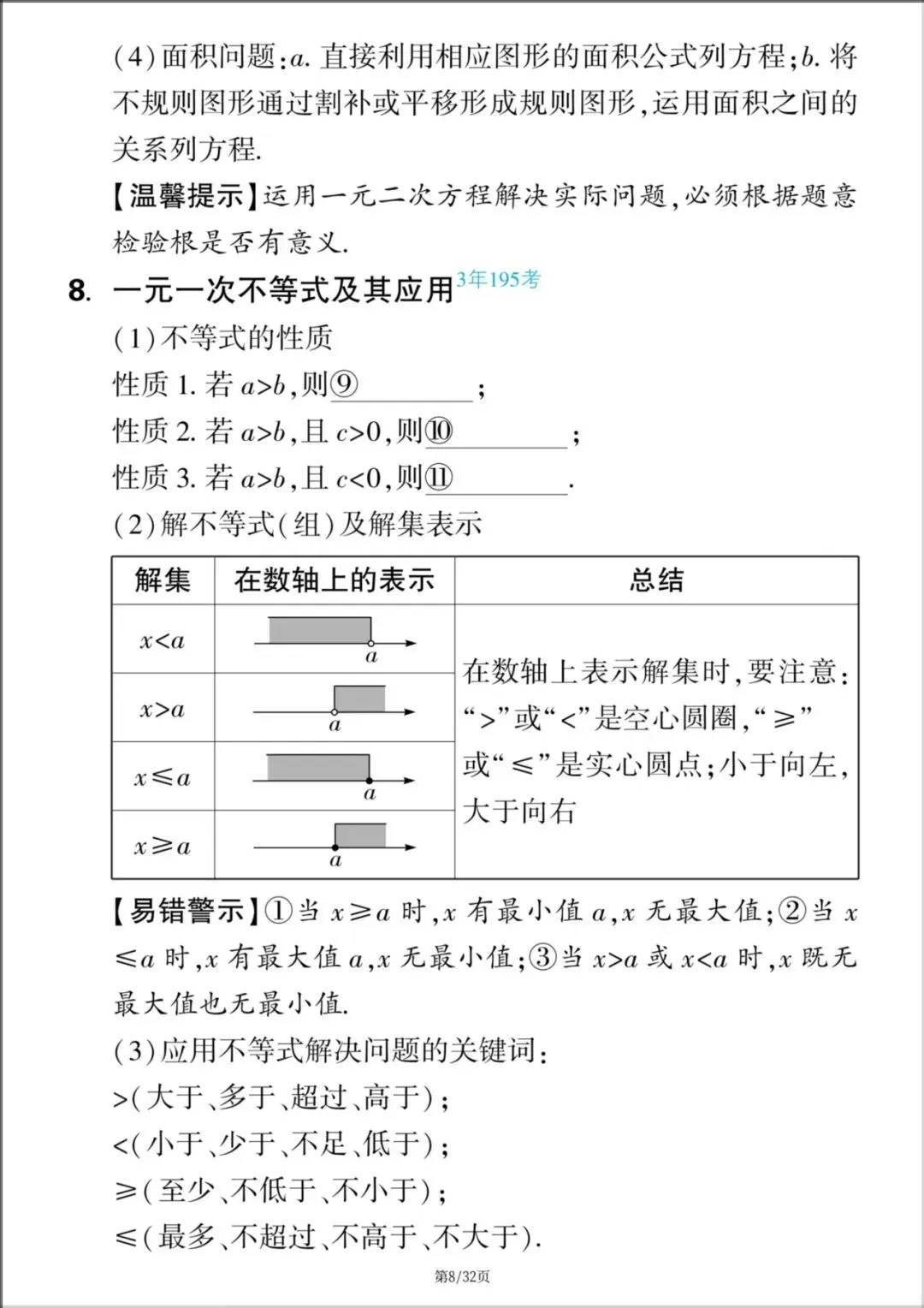 2026年【中考数学】九年级数学《中考知识点梳理与思维导图》,电子版可下载打印! 第9张