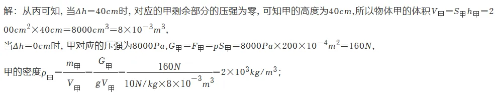 【中考物理】中考物理压强类综合错题再现 第4张