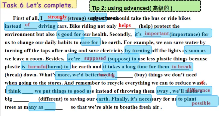 No.13听课| 一节很优秀的常规中考写作课:U13 We're going to save the earth! 第6张