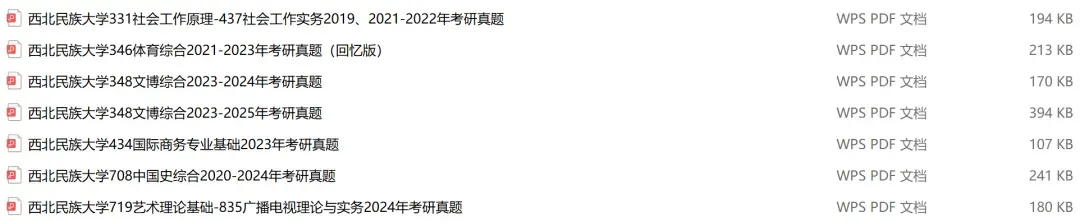 西北民族大学考研专业课历年真题汇总(含2026真题) 第2张 西北民族大学考研专业课历年真题汇总(含2026真题) 第2张