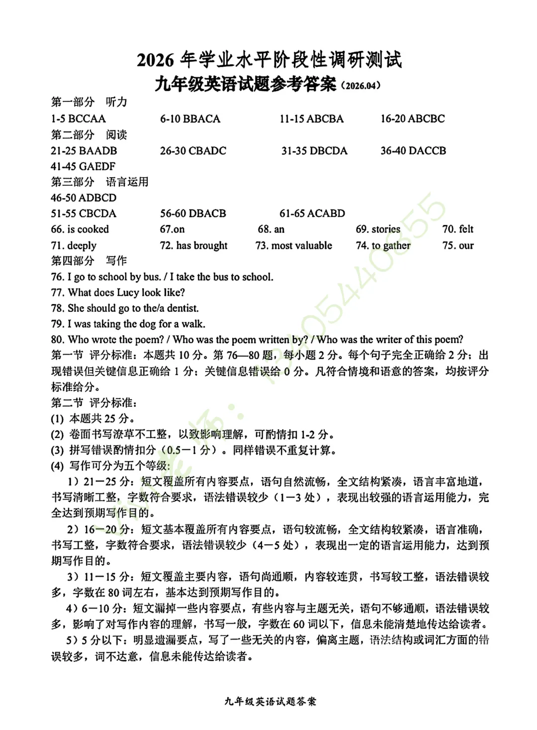 【真题速递】2026.04槐荫区一模英语试题和答案 第12张 【真题速递】2026.04槐荫区一模英语试题和答案 第12张