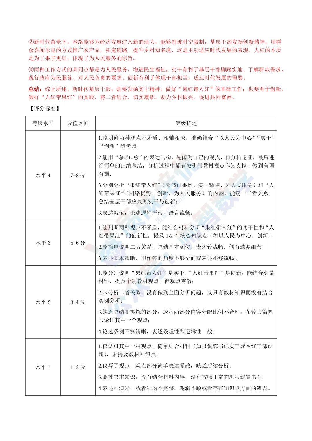 最新!深圳34校联考二模历史道法真题,解析 第15张
