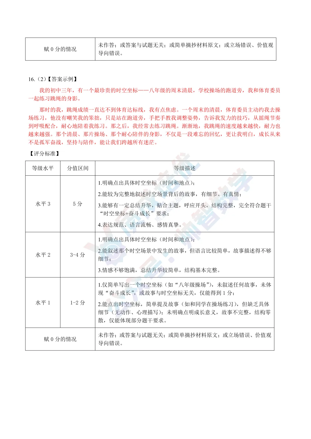 最新!深圳34校联考二模历史道法真题,解析 第16张
