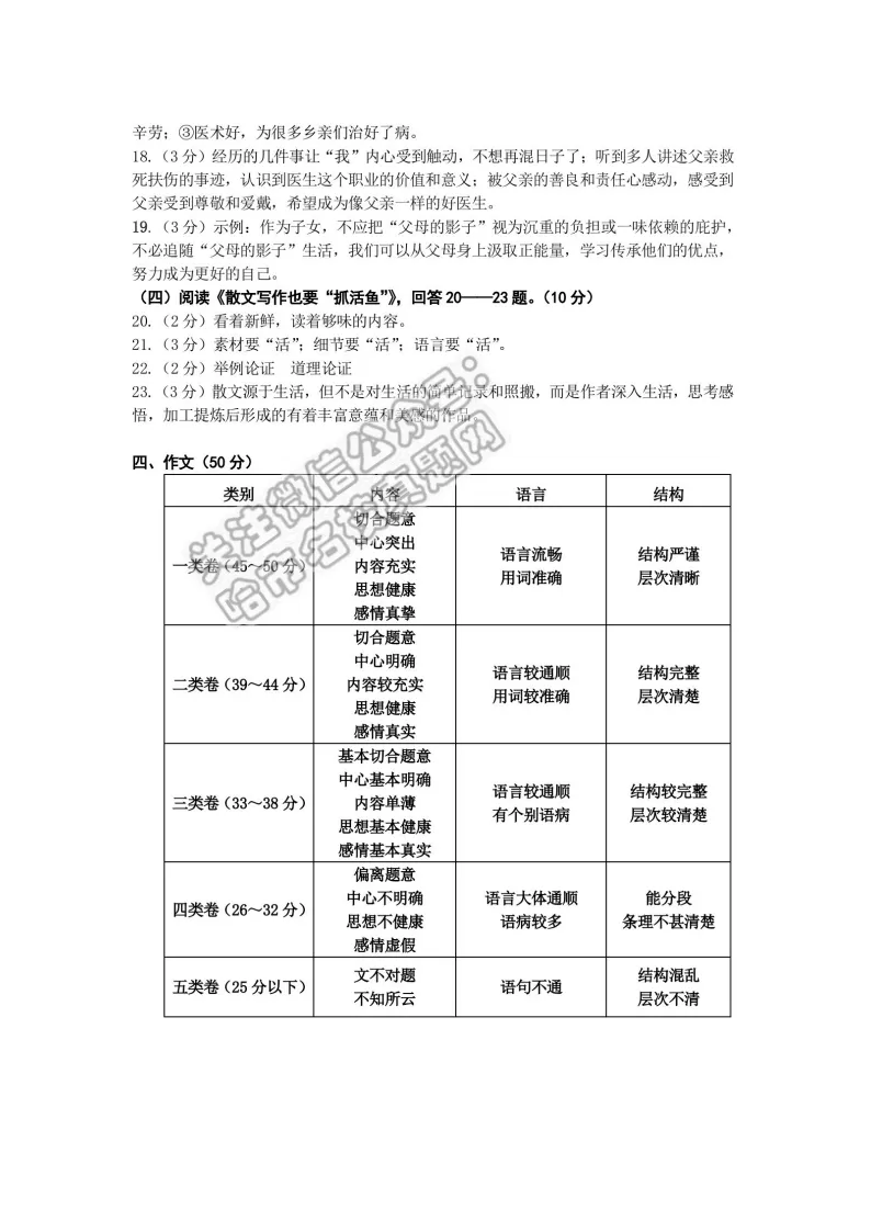 2026哈尔滨香坊区九年语文一模 试卷+答案 第11张