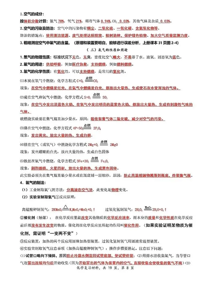 中考化学 | 夯实基础・模块突破 —— 基础知识系统复习(可下载电子版) 第10张