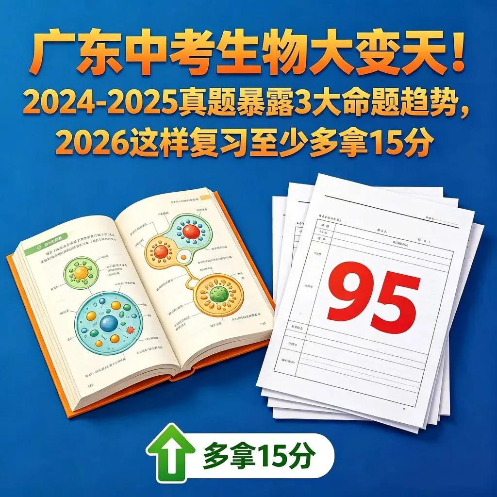 广东中考生物大变天!2024-2025 真题暴露 3 大命题趋势,2026 这样复习至少多拿 15 分 第2张 广东中考生物大变天!2024-2025 真题暴露 3 大命题趋势,2026 这样复习至少多拿 15 分 第2张