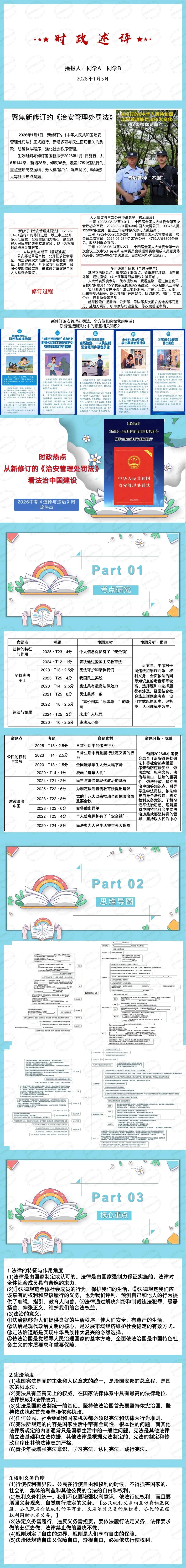 中考道法热点专题七:必考点之新修订《治安管理处罚法》一文全掌握(课件+教案+讲义+专家原创命题+真题) 第4张