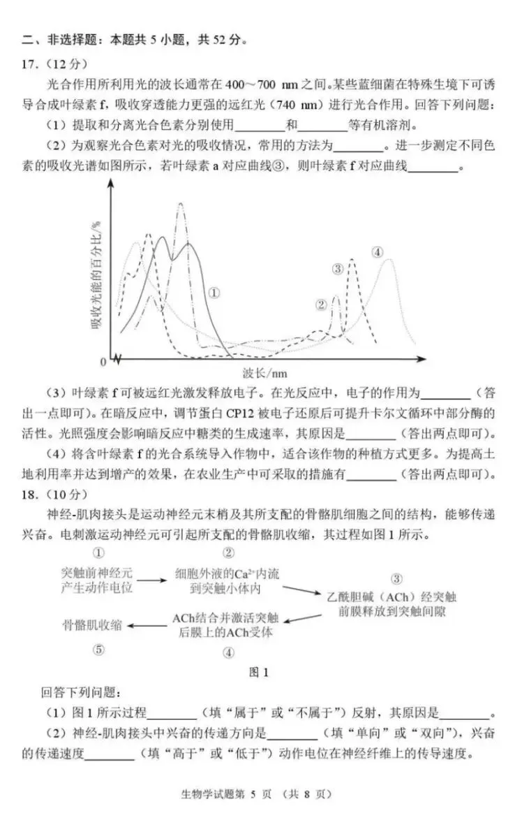 2026年河南省高三适应性考试生物学试卷及答案 ⊙ 第7张