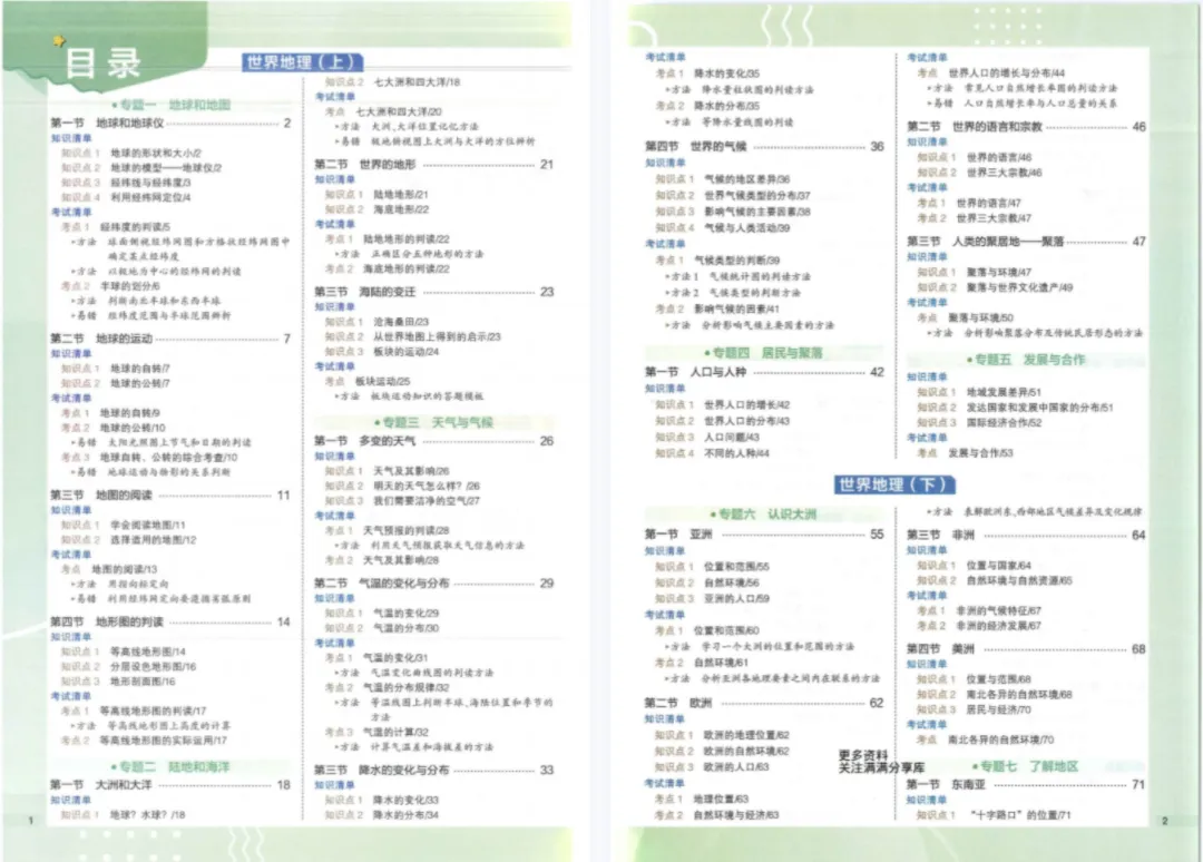 中考总复习-初中地理知识清单 第5张