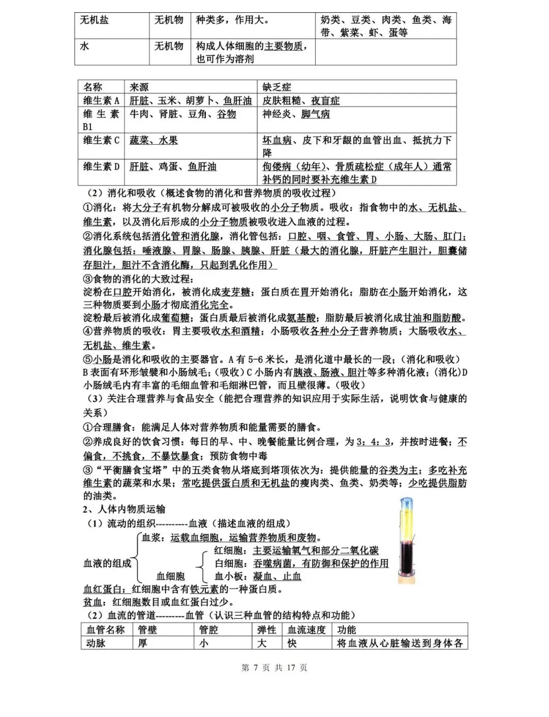 【中考生物】生物中考知识点总结,高分必备! 第7张 【中考生物】生物中考知识点总结,高分必备! 第7张