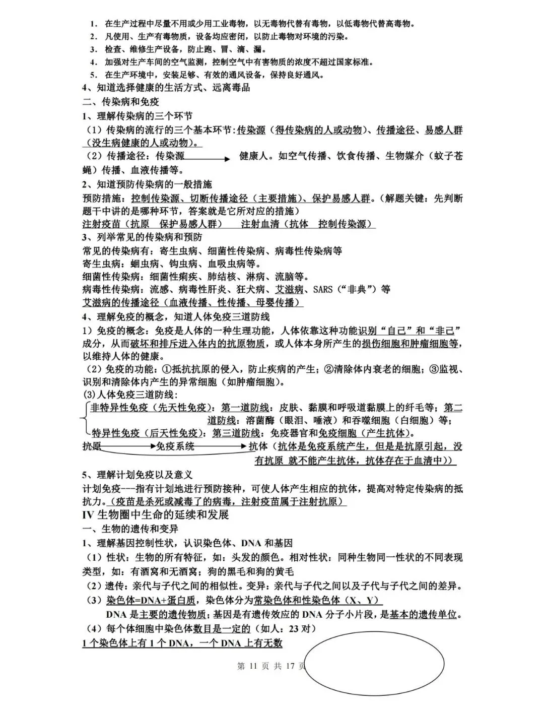 【中考生物】生物中考知识点总结,高分必备! 第11张 【中考生物】生物中考知识点总结,高分必备! 第11张