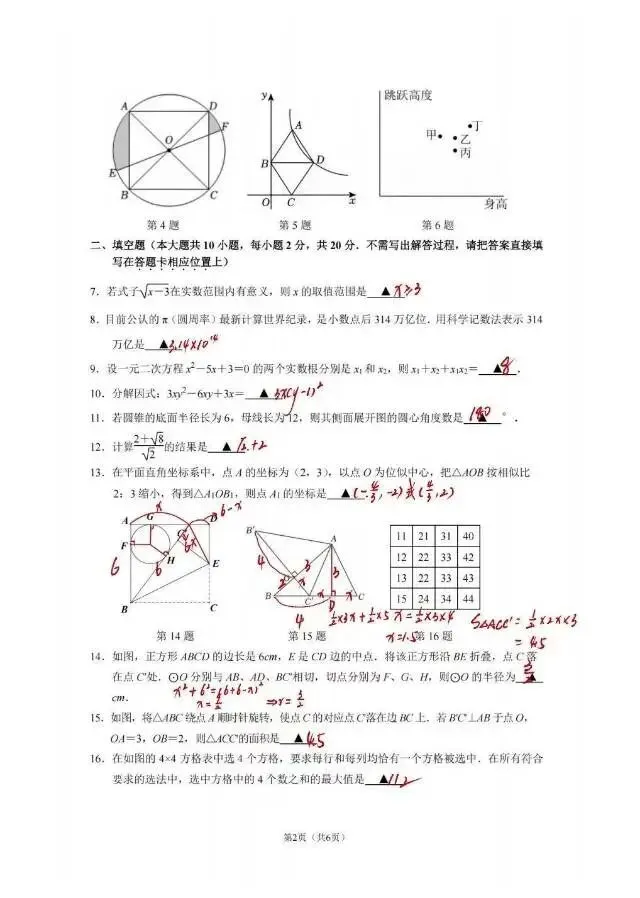 南京初三学生还没做这份试卷的抓紧了,贴近一模 2026树人零模 第2张