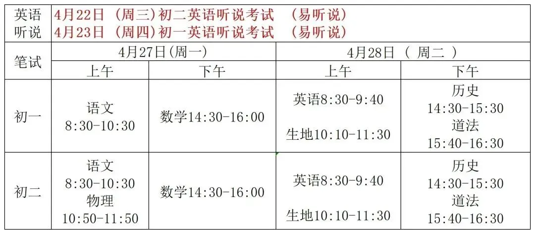 速查!深圳初一初二期中考/初三二模时间!附真题领取 第3张