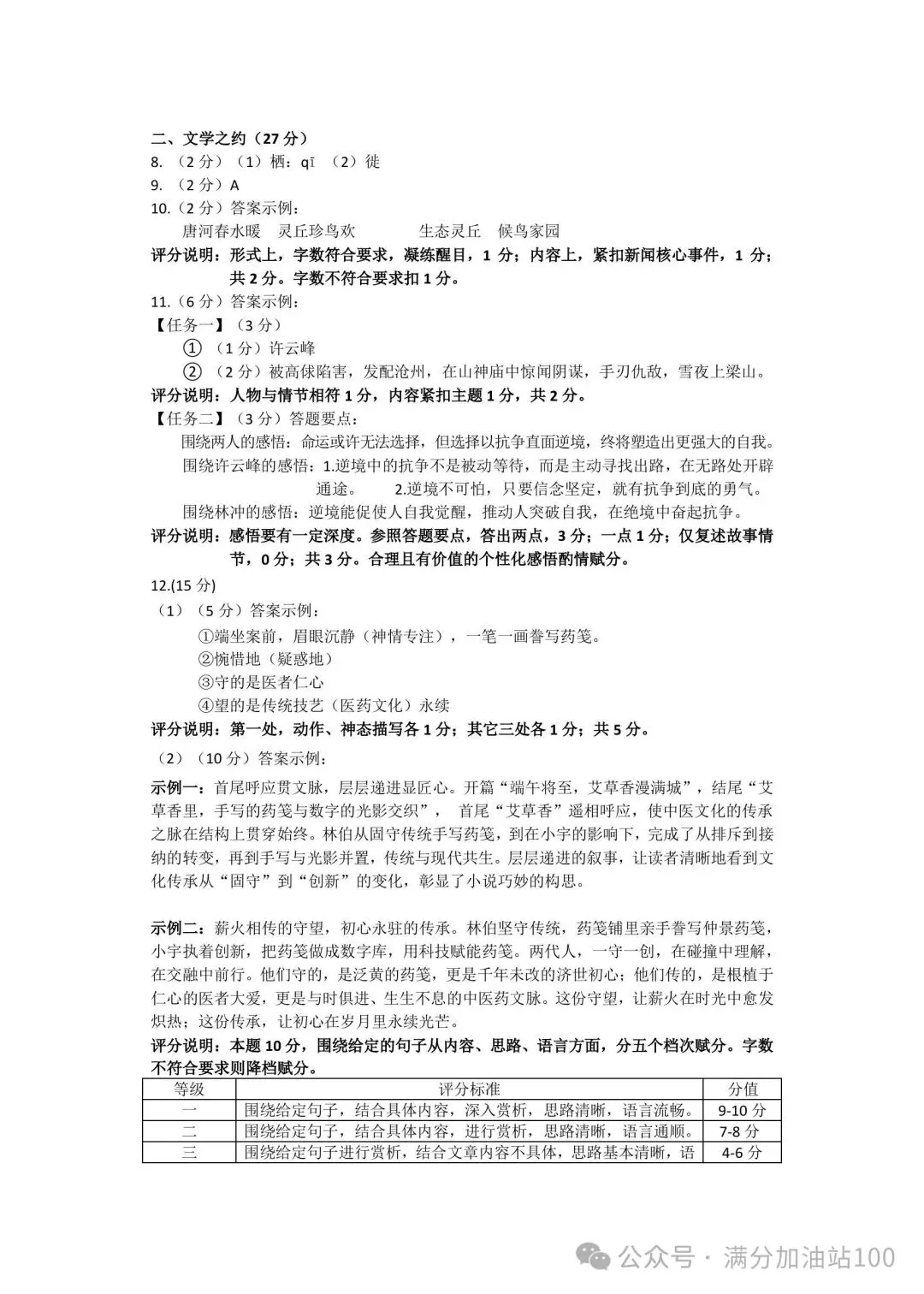 2026大同市中考一模语文试卷 第12张