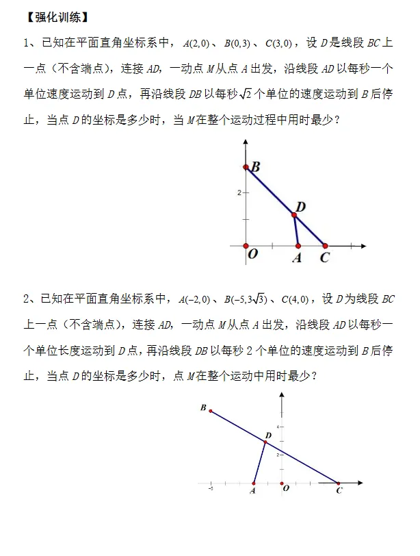 中考数学20类动点最值模型全解析(文末彩蛋见到即缘分:模型大综合、模型全归纳、模型专题训练……)免费分享 第13张