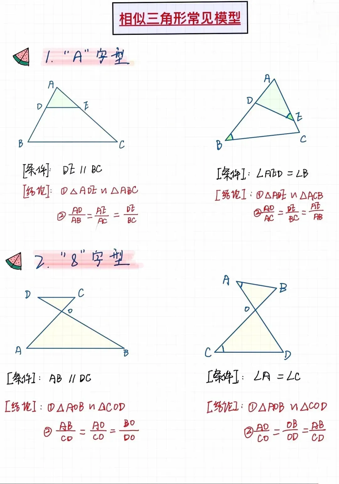 中考数学必考相似五种模型,赶紧记下来,考试用得上! 第3张