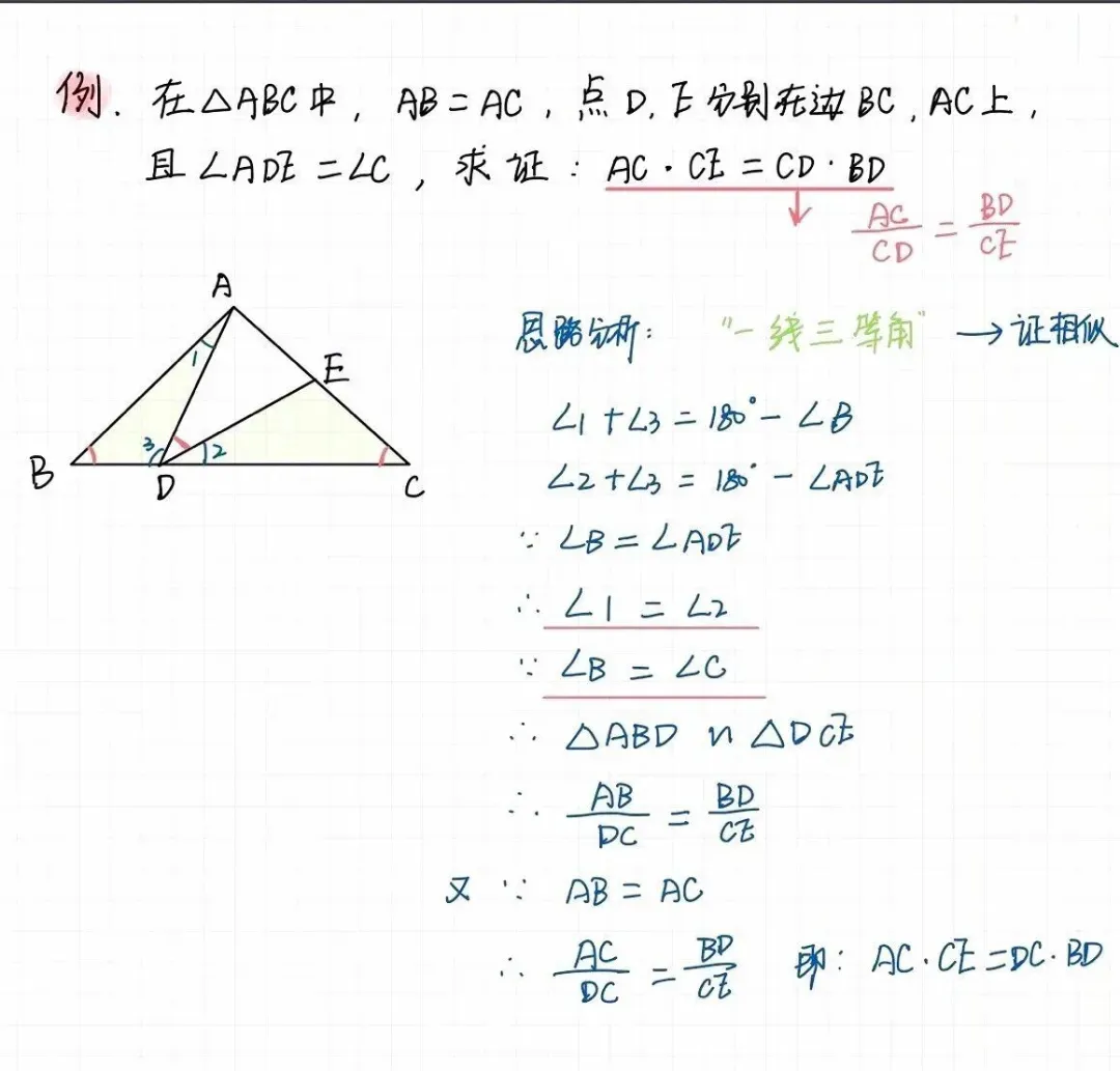 中考数学必考相似五种模型,赶紧记下来,考试用得上! 第9张
