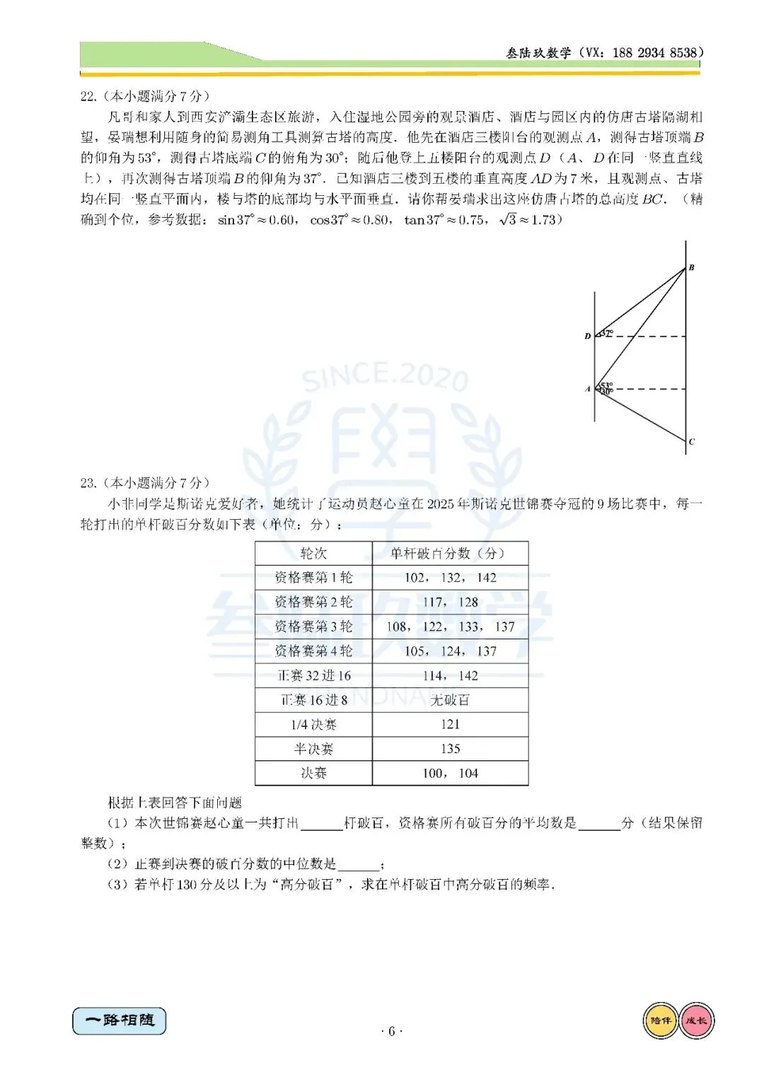26交大附中3模高清试卷+全卷解析 第6张