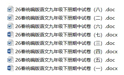 26春统编版语文九年级下册期中试卷(有答案)丨可下载打印 第1张
