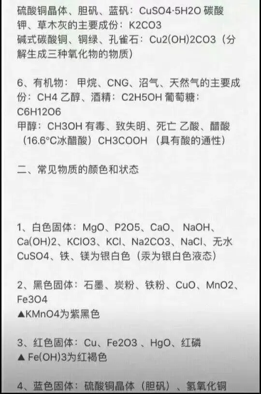 中考化学知识点汇总 第4张