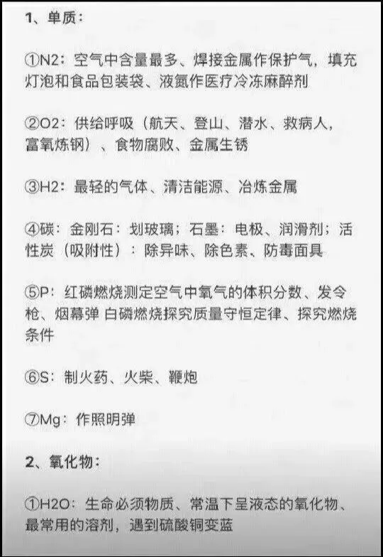 中考化学知识点汇总 第5张