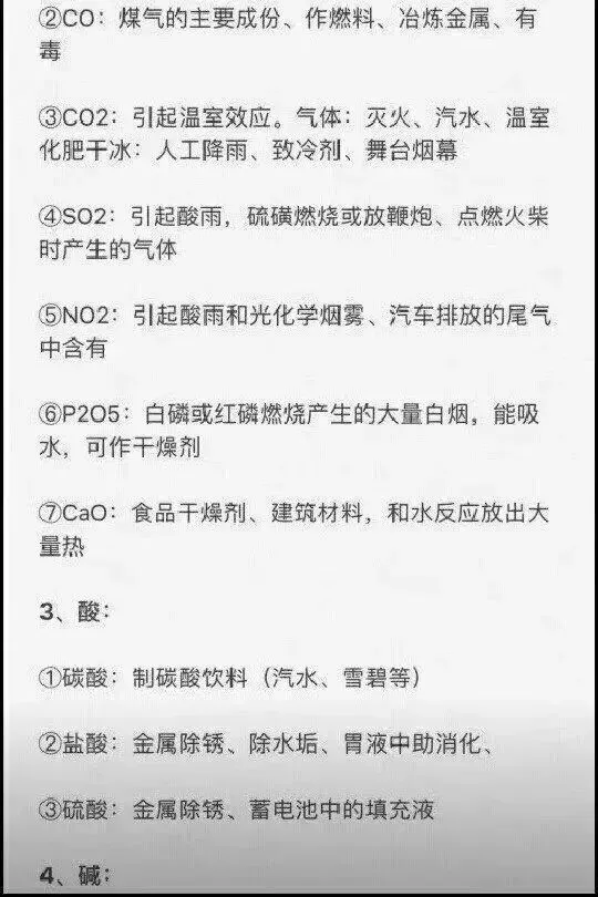 中考化学知识点汇总 第6张