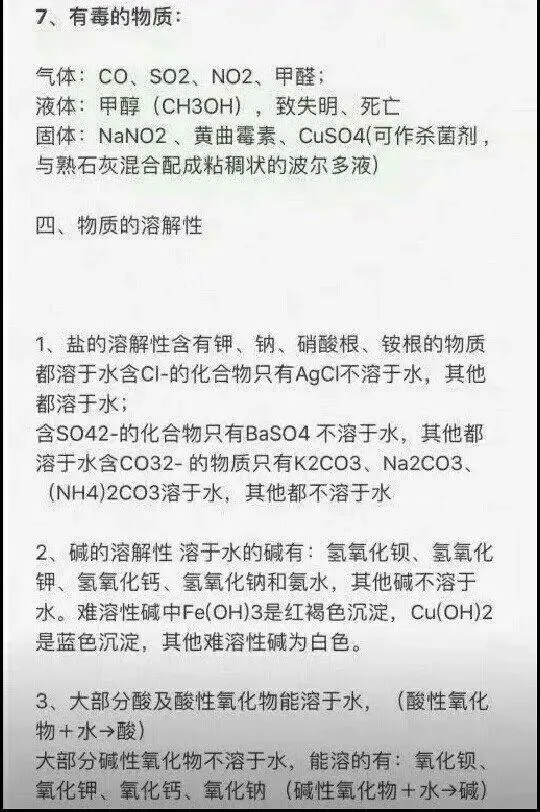 中考化学知识点汇总 第9张