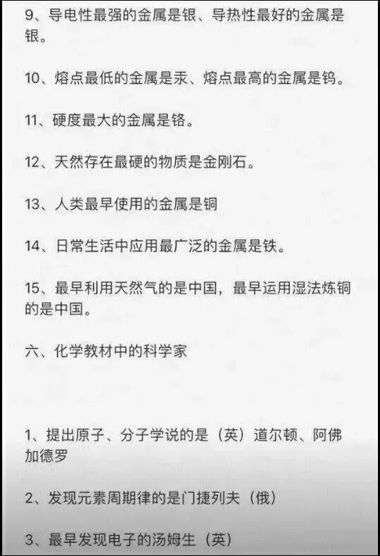 中考化学知识点汇总 第11张