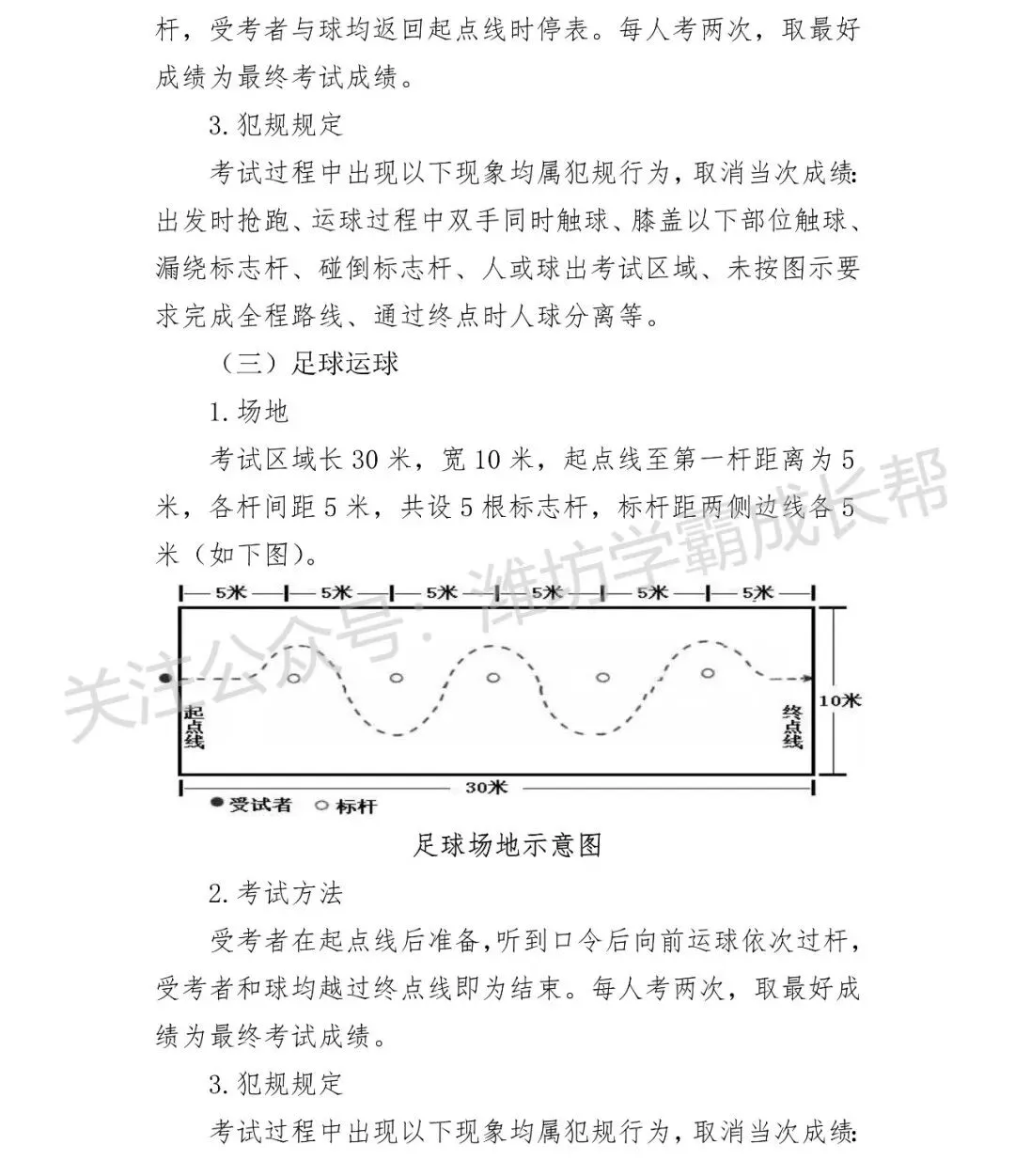 潍坊体育中考考什么?怎么考?附评分赋分标准! 第4张
