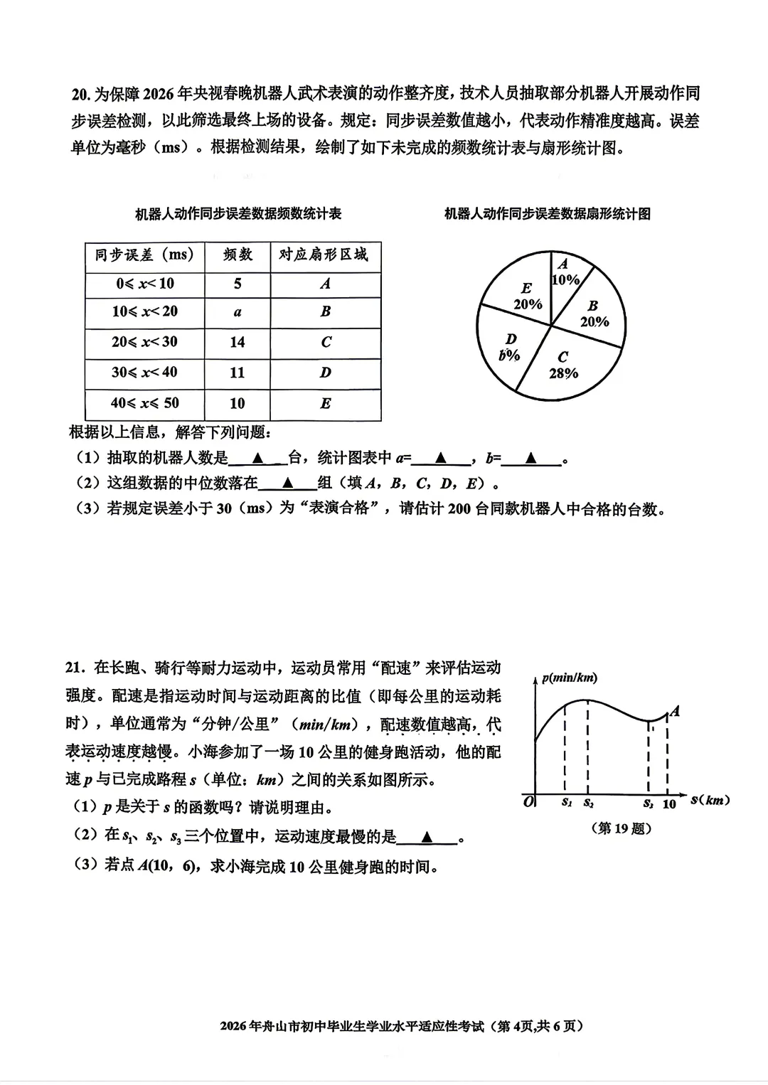 2026.4舟山中考数学一模卷(含答案) 第5张