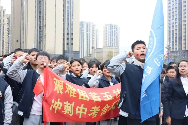 奋蹄扬鞭迎中考 圆梦青春凌云志——叙州区二中实验初中举行2021级百日誓师活动 第31张