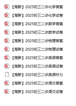 二诊时间定了!赠2025年成都初三二诊试卷及答案【各区全】 第5张