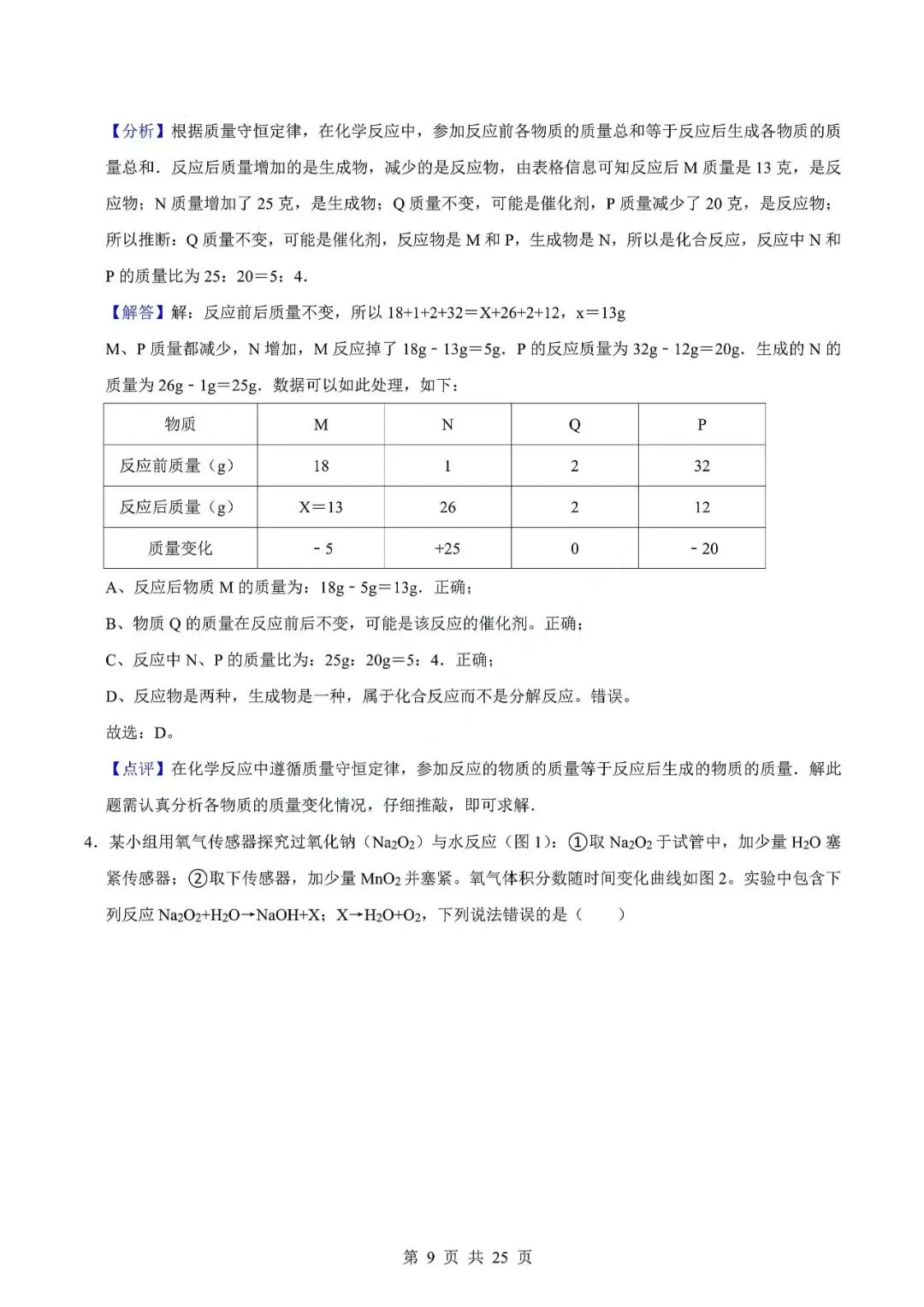 中考化学易错难题-质量守恒定律及其应用 第12张