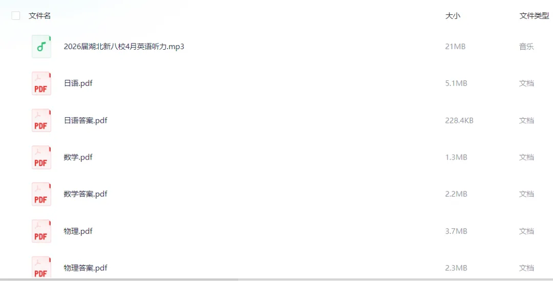 2026年湖北新八校高三4月联考真题及答案解析 第1张