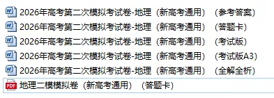 2026年高考第二次模拟考试(新高考通用)地理试卷 第2张