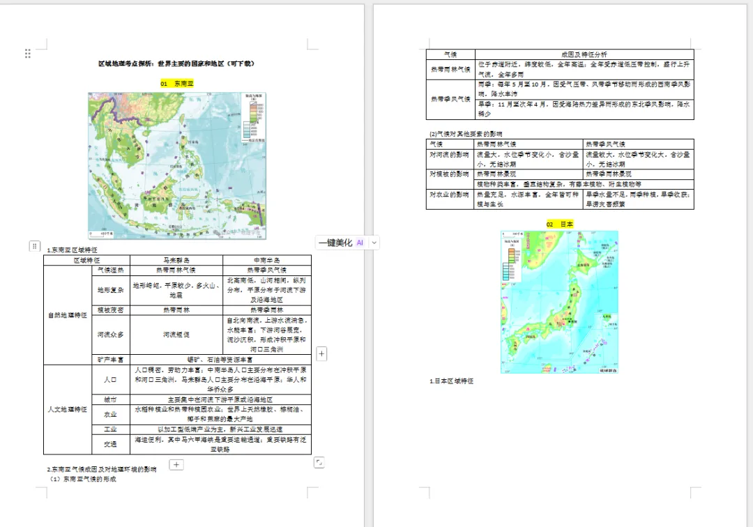 中考区域地理考点探析:世界主要的国家和地区25页 第1张