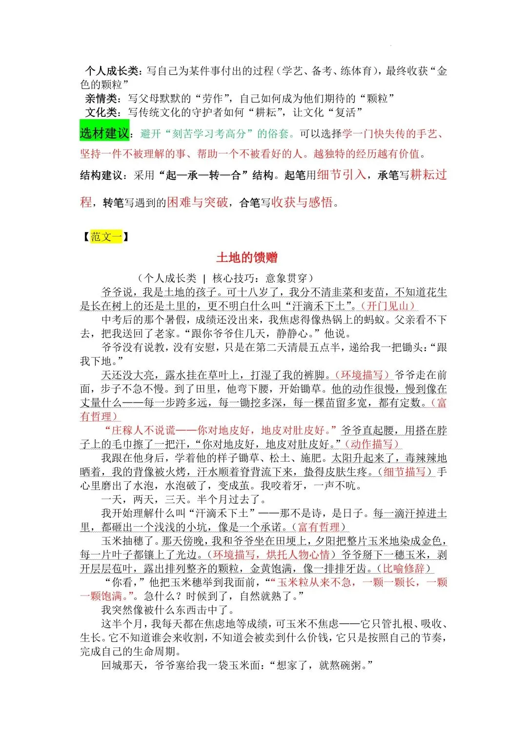 中考作文写作指导与高分范文技法点拨 第2张