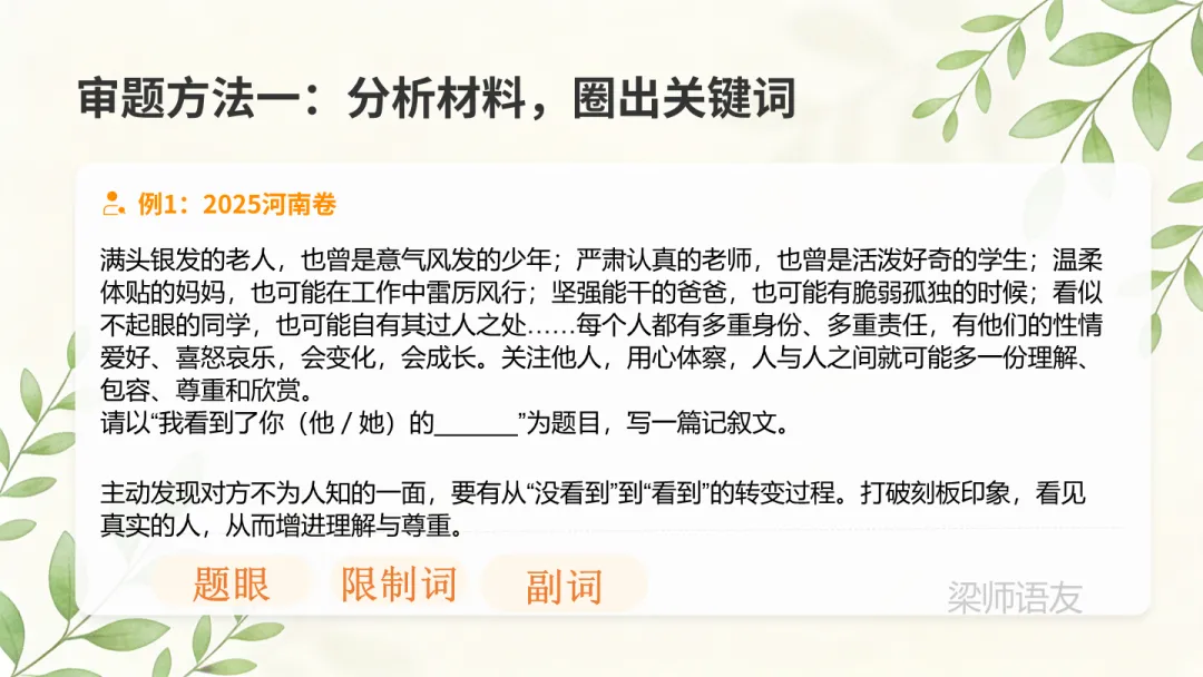 中考作文【高分审题】【高分立意】技巧!大放送!初中家长速看! 第10张