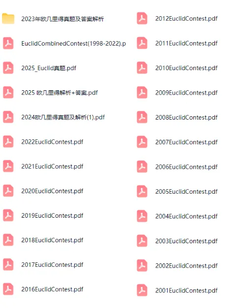 【2020-2026年】欧几里得真题+答案解析,无偿分享! 第1张
